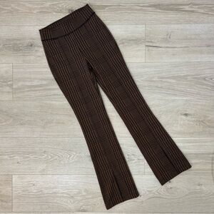 Alo Yoga Brown Jacquard High-Waist Glenplaid Flutter Legging